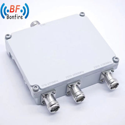 1710-2170MHz 2300-2690MHz RF Diplexor de Pim bajo con N conector femenino Combinador de 4 vías