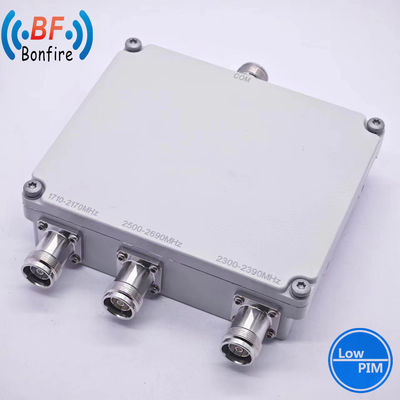 Combinador de RF 5g 1710-2170MHz 2300-2690MHz RF de banda ancha de baja Pim Quadplexer RF Multiplexer para Ibs Bts Das