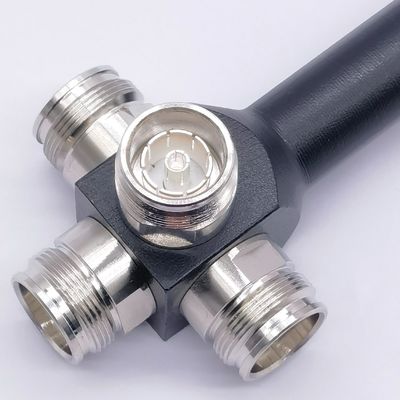 4 Way Low Pim Reactive High Power Splitter 698-3800MHz 4.3-10 F Gris/rojo/negro/personalizado