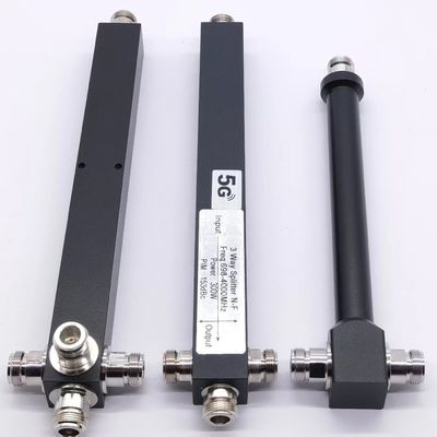 698-4200MHz N-F 3 Way Low Pim Cavity High Power Splitter en color gris personalizado