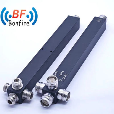 Producción OEM/ODM 698-3800MHz 4.3-10 Femenino Reactivo de 4 vías RF Splitter de baja potencia Pim