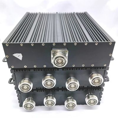 698-3800MHz 4 en 1 de baja Pim acoplador híbrido DIN-F con capacidad IP65 interior / exterior