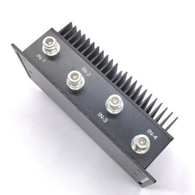 698-3800MHz Baja pérdida de inserción 4 en 1 fuera acoplador híbrido NF RF combinador híbrido Negro