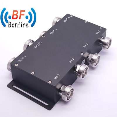 4.3-10-F/DIN-F/N-F VHF 698-3800MHz Combinador de acoplamiento híbrido 3dB N Femenino Tipo 4 en 4