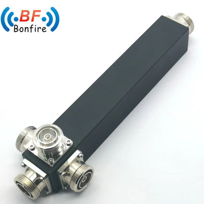 350-3800MHz Divididor de potencia de dos vías con interfaz DIN-F y conector femenino gris 4.3/10