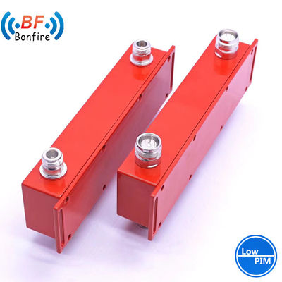 4.3-10-F/DIN-F/N-F Interfaz 698-3800MHz 2 en 2 de salida de acoplador híbrido de RF para el SII