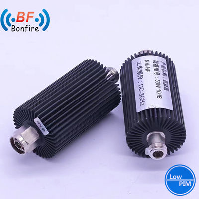 Atenuador ajustable de 100W DC-3800MHz 3-40dB, radioactivo coaxial para sistemas de telecomunicaciones