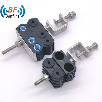 Clampada de metal FTTH exterior personalizada con una sola abertura de acero inoxidable