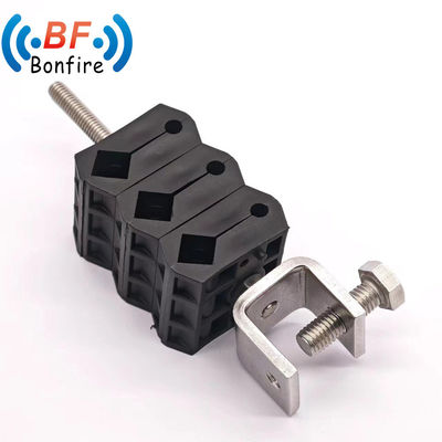 Clampas de alimentación de cables de fibra y energía de tres vías 23.5-30.1mm 2* 4-8mm para la gestión de cables