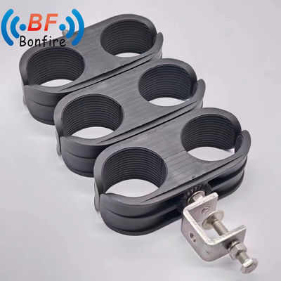 Clampada de cable de torre de autobloqueo de 3 vías de agujero único Rendimiento para cables RF coaxial de 7/8 &quot;