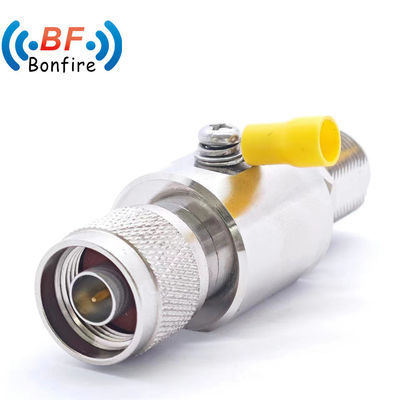 Aseguramiento DC-6000MHz UHF Arrestador RF coaxial de rayos con interfaz N-M a N-F