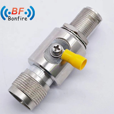 Aseguramiento DC-6000MHz UHF Arrestador RF coaxial de rayos con interfaz N-M a N-F