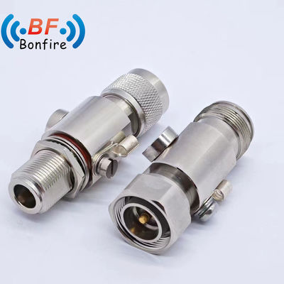 4.3-10-F a N-F Protector de sobretensiones coaxial 698-3800MHz Negro para el arrestor de rayos de CCTV