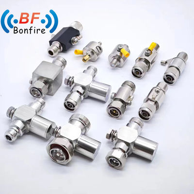 4.3-10-F a N-F Protector de sobretensiones coaxial 698-3800MHz Negro para el arrestor de rayos de CCTV