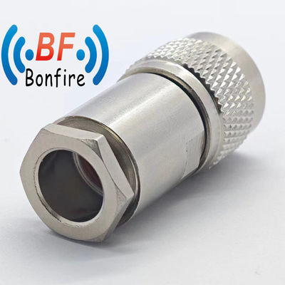 DC-11GHz N Clampada recta masculina LMR 400 Conector RF de tipo cautivo