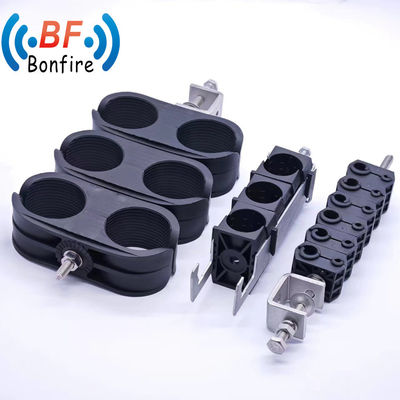 Clamparas de alimentación de fibra de plástico de tres pilas Clamparas de cable para necesidades de producción OEM / ODM