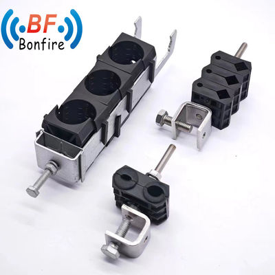Clampada de cable de alimentación de doble tipo negra para servicios de fabricación OEM/ODM personalizados