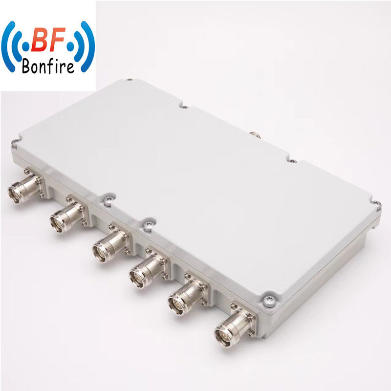 Combinador de seis bandas de bajo Pim Combinador 698-2700MHz 4.3-10-F DIN-F con diseño personalizado