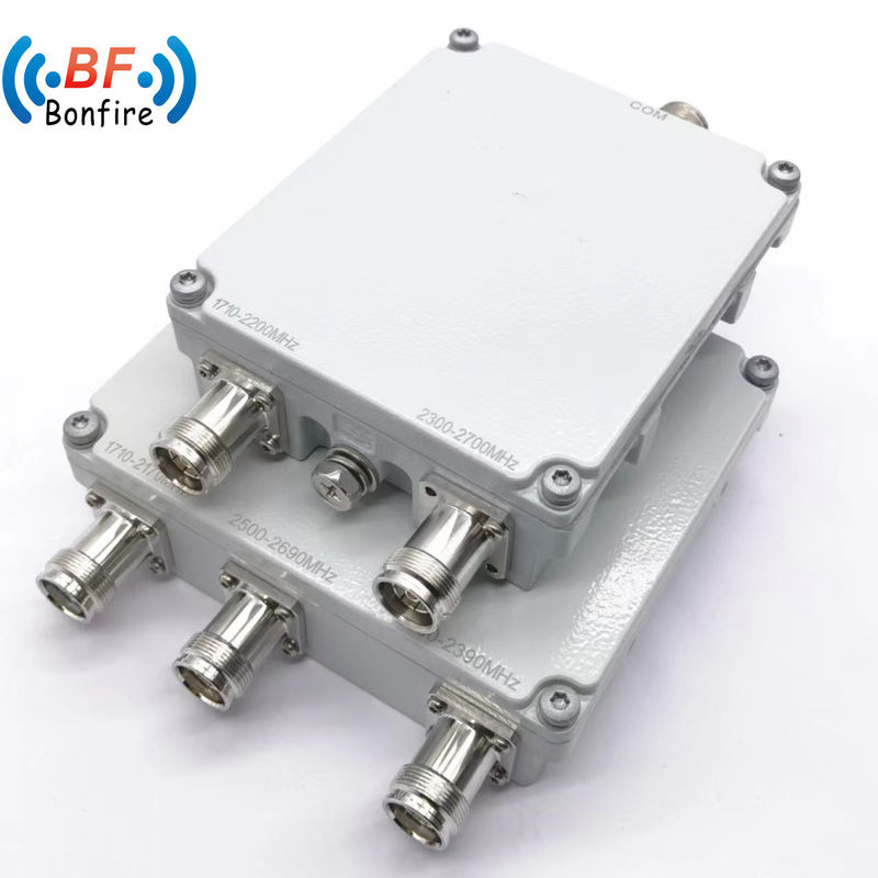 Combinador de RF DIN-F para interiores y exteriores IP65 698-2700MHz 4.3-10-F con tamaño de paquete compacto