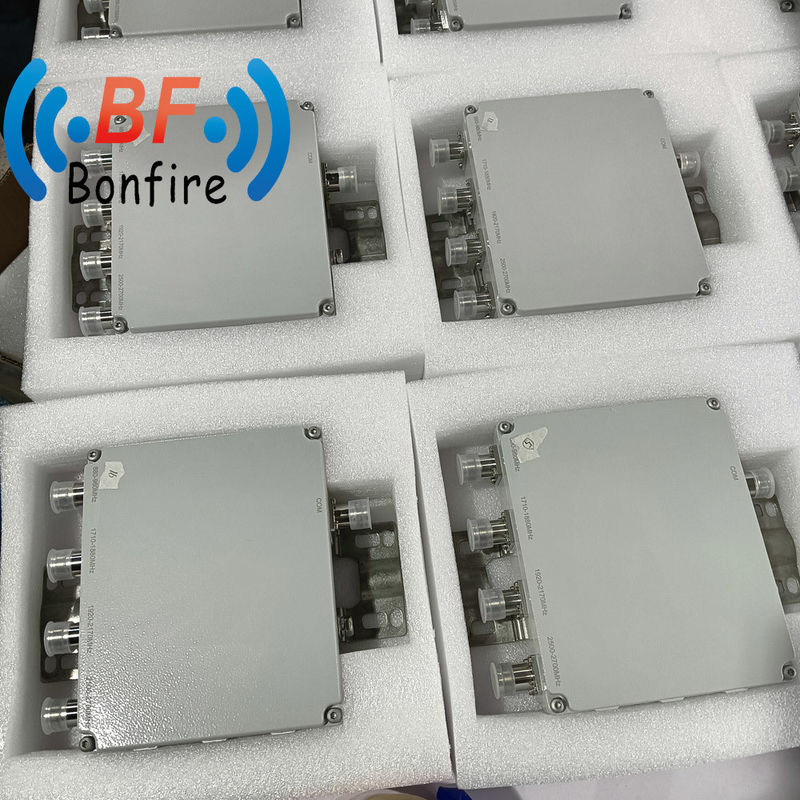 Topwave 1710-2700MHz RF Low Pim Quadplexer DIN Femenino -155dbc Combinador de Cuad-Banda Gris