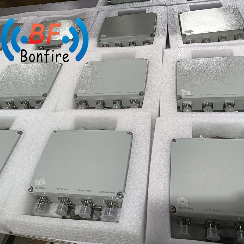 Combinador 5g 698-3800MHz RF de banda ancha Quadplexador Pim bajo para Ibs Bts Das Multiplexador de RF