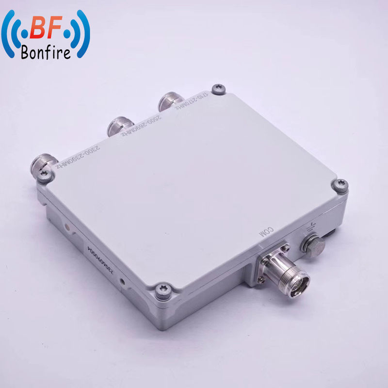 4.3-10 F Interfaz 1710-1880/1920-2170/2300-2700MHz Combinador RF de banda ancha para DAS