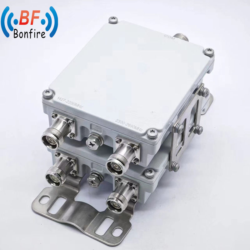 1710-1880/1920-2170/2300-2700MHz VHF UHF RF Diplexador N Combinador de banda doble de tipo femenino