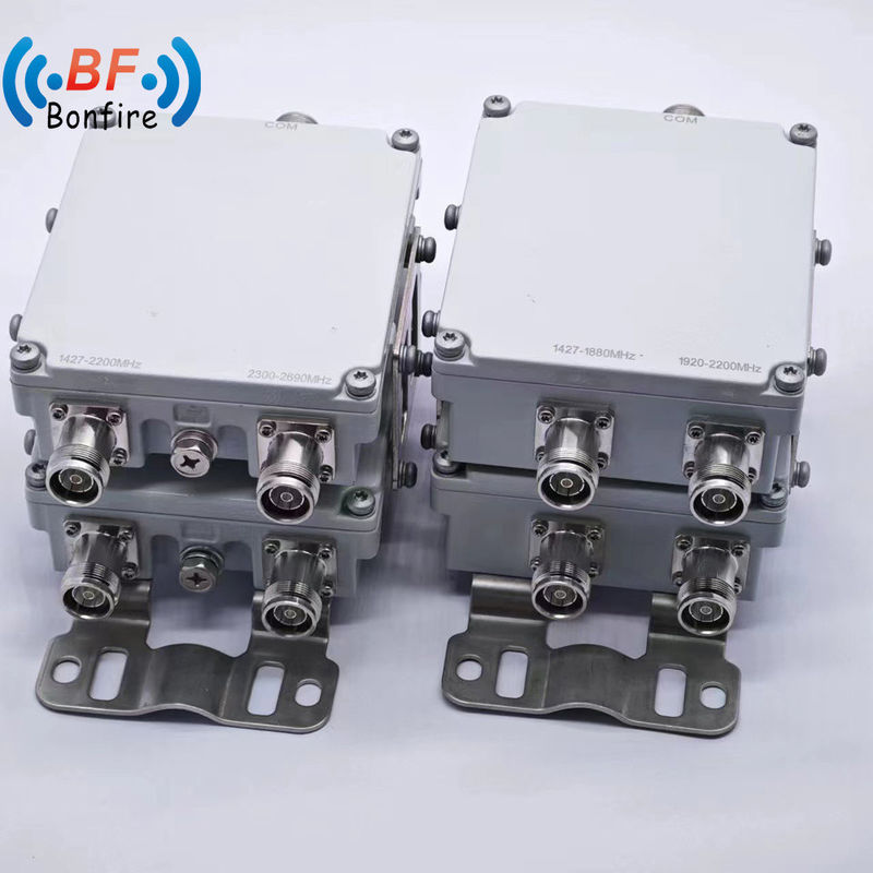 Combinador de duplexor de RF femenino 4.3-10 personalizado para banda doble 1710-1880 1920-2170MHz