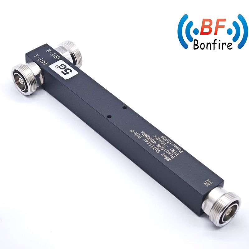 350-3800MHz DIN-F -160dbc IP65 Divididor de energía reactiva de dos vías con peso bruto de 0,510 kg