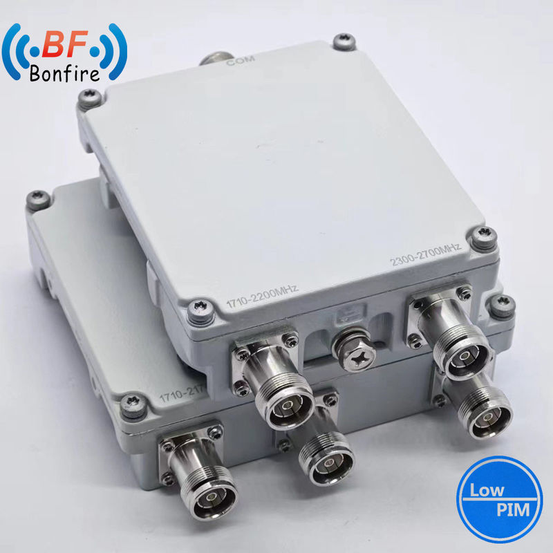 RF FM VHF UHF Triplexador Diplexador Combinador 1710-1880 1920-2170 MHz 4 N Conector femenino