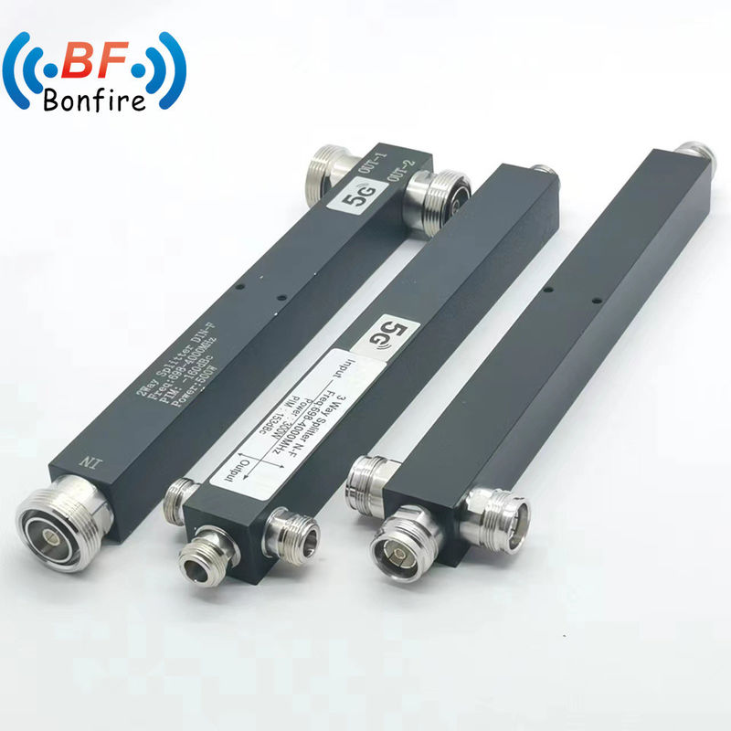 0.510kg Paquete N Femenino 698-3800MHz Divididor de energía Pim-160dbc IP67 para telecomunicaciones