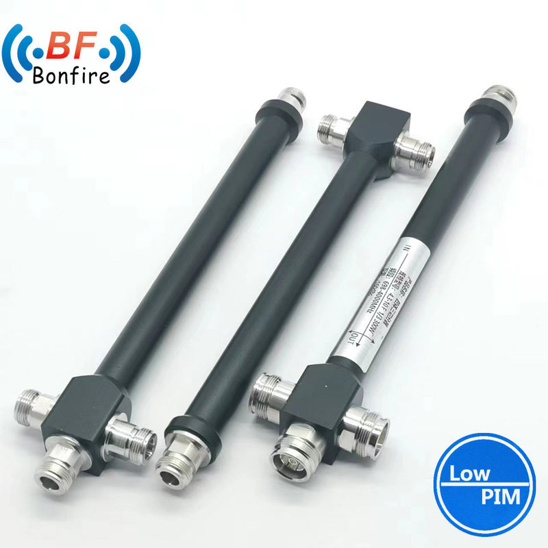 Combinador de divisores de potencia RF de 2 vías con interfaz N-F/4.3-10-F/DIN-F y rango de 698-3800 MHz