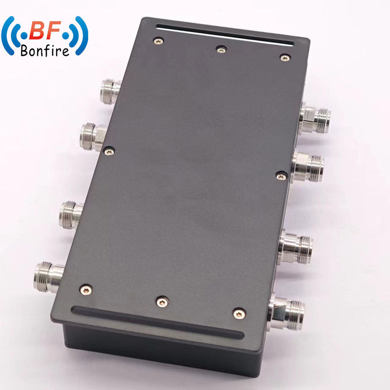 4*4 3dB acoplador híbrido Combinador híbrido 4 en 4 3dB N 4.3-10 DIN Conector Gris/rojo 617-3800MHz 400W