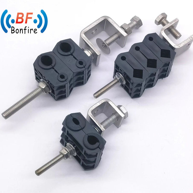 Clampada de cable de alimentación RF de acero inoxidable Clip de cable coaxial con plástico tipo O