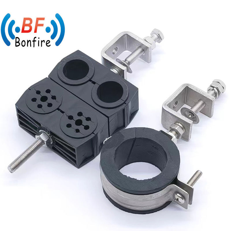 Clampada de plástico fácil de fabricar para cables de alimentación y fibra en el sitio de telecomunicaciones 4,5 mm-23 mm de diámetro