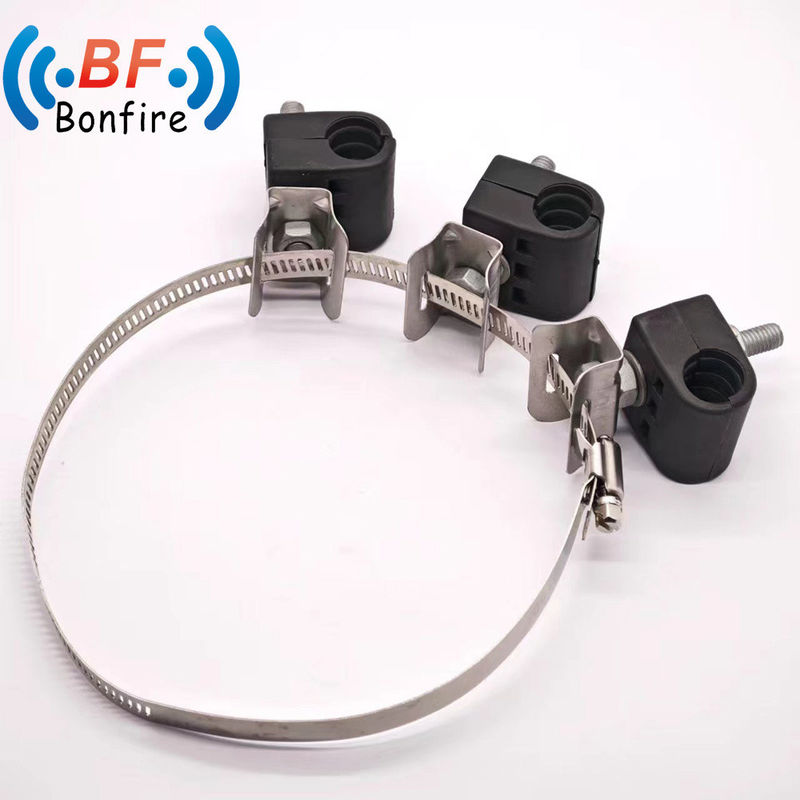 Clampas de alimentación de cables de fibra y energía de tres vías 23.5-30.1mm 2* 4-8mm para la gestión de cables