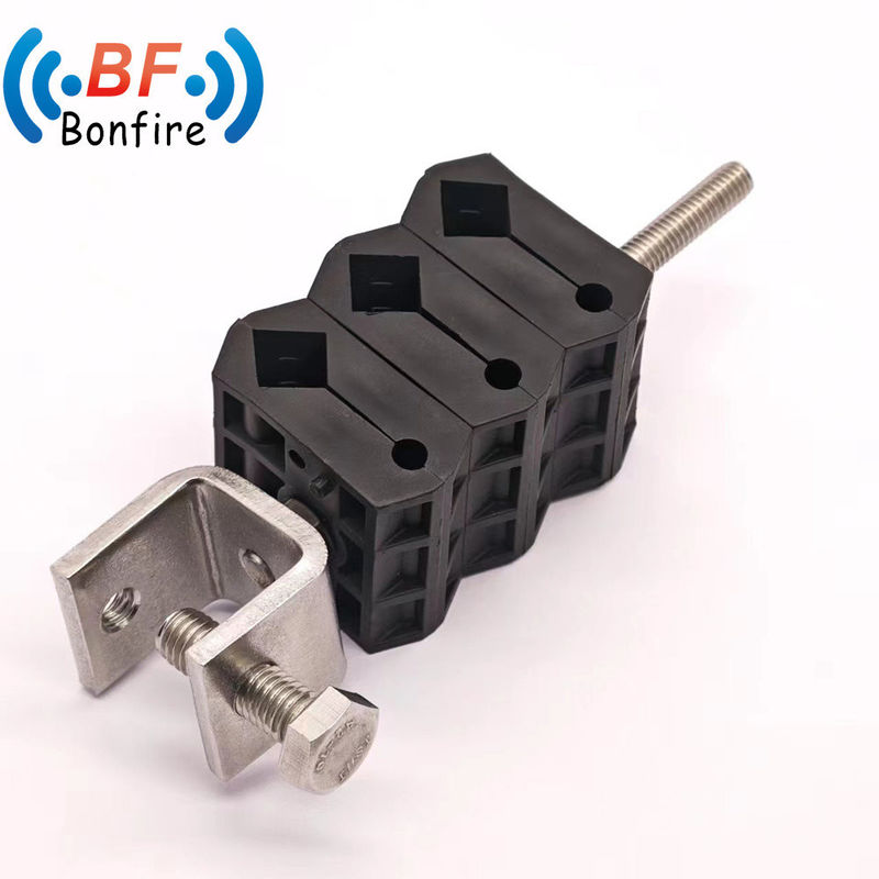 Clampada de cable de torre de autobloqueo de 3 vías de agujero único Rendimiento para cables RF coaxial de 7/8 &quot;