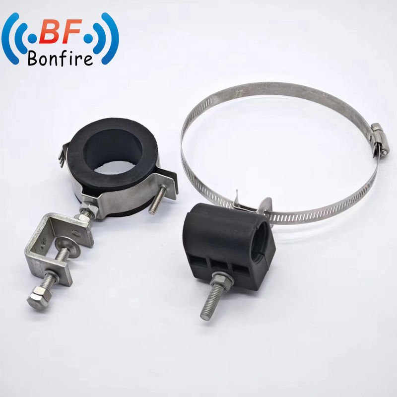 Clip de cable de alimentación de doble agujero para el cable coaxial de 1-5/8&quot; de rendimiento duradero