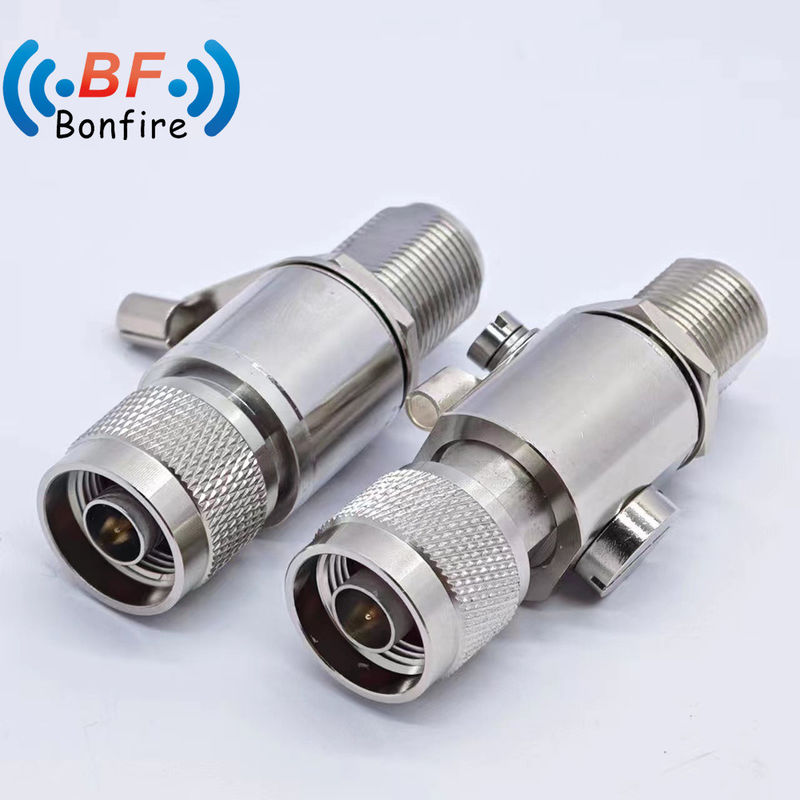 698-3800MHz F Conector coaxial de mujer a Jack Accesorio de protección contra rayos