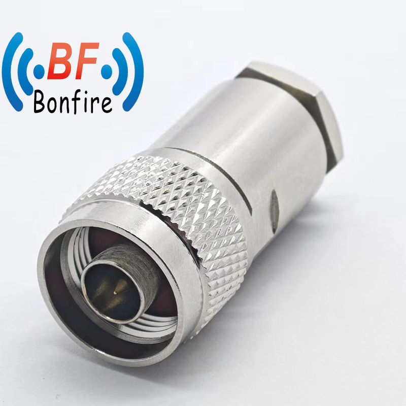 DC-11GHz N Clampada recta masculina LMR 400 Conector RF de tipo cautivo